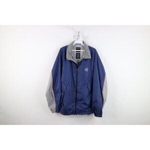 Vtg 90s Nautica Competition Mens Large Spell Out Reflective Windbreaker Jacket